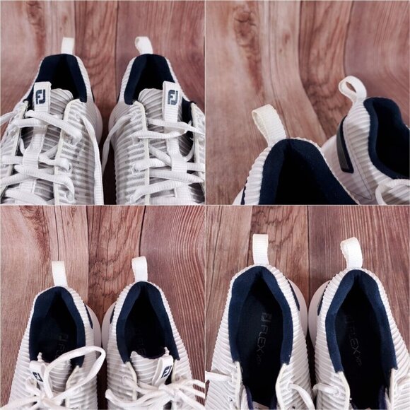FootJoy FJ Flex XP Mens Size 8 M White Gray Spikeless Golf Shoes Sneakers 56250 - Picture 11 of 15